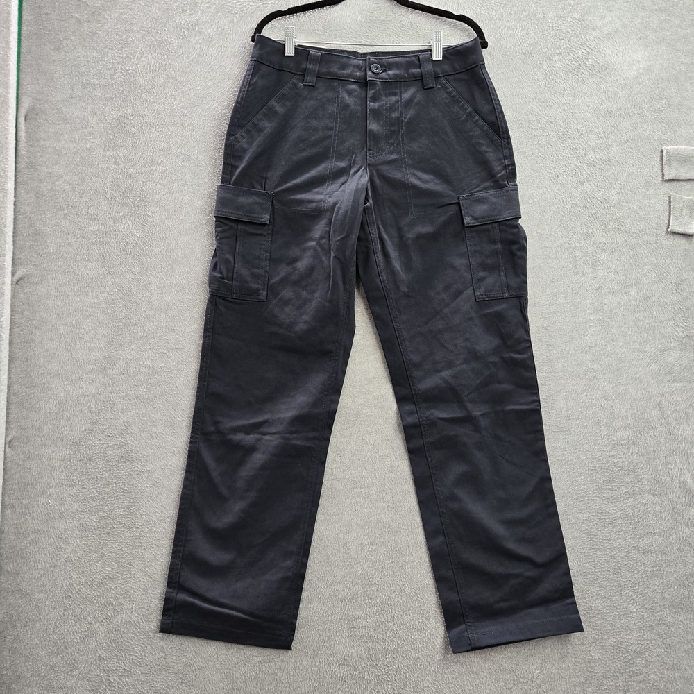 Dickies Women Pants 28 Blue Relaxed Fit Cargo Pockets Straight 31" Inseam NWT